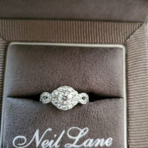 1cttw Engagement Ring set in 14k wg
